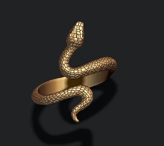 Snake ring 3D Print Model .c4d .max .obj .3ds .fbx .stl .blend 