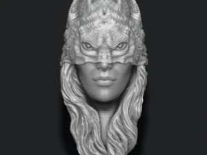 Girl wolf pendant 3D Print Model