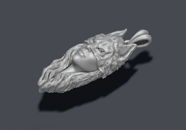 girl wolf pendant Modèles 3D en vedette .c4d .max .obj .3ds .fbx .stl .blend 