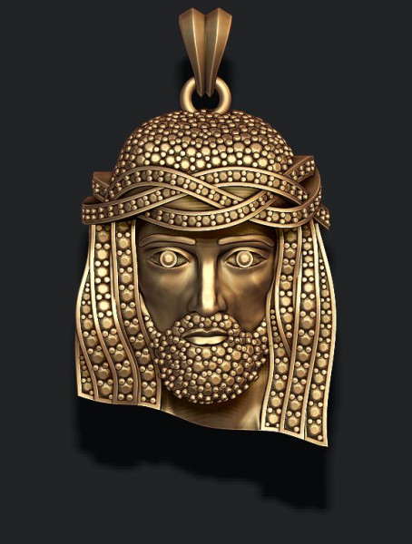 Jesus pendant 3D Print Model .c4d .max .obj .3ds .fbx .stl .blend