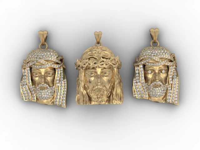 Jesus pendant pack 3D Print Model .c4d .max .obj .3ds .fbx .stl .blend