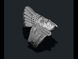 Native american indian ring Model do druku 3D