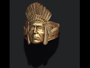 Native american indian ring Model do druku 3D
