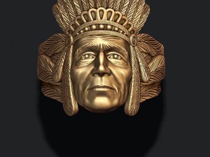 Native american indian ring 3D Print Model