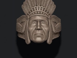 Native american indian ring Model do druku 3D