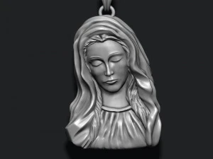 Pingente Santa Maria Modelo de Impressão 3D