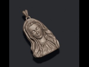 Holy mary pendant 3D Print Model