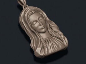 Holy mary pendant 3D Print Model