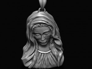 Holy mary pendant 3D Print Model