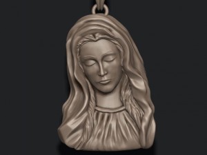 Holy mary pendant 3D Print Model
