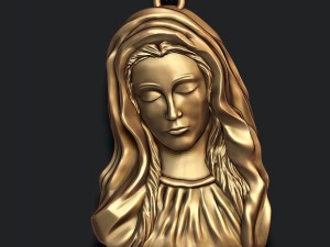 Holy mary pendant 3D Print Model