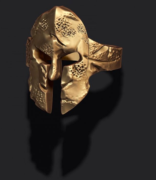 Helmet ring 3D Print Model .c4d .max .obj .3ds .fbx .stl .blend 