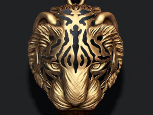 Tiger pendant 3D Print Model