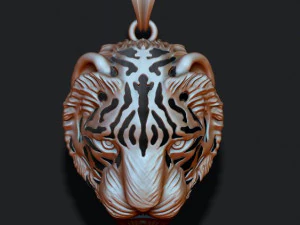 Tiger pendant 3D Print Model