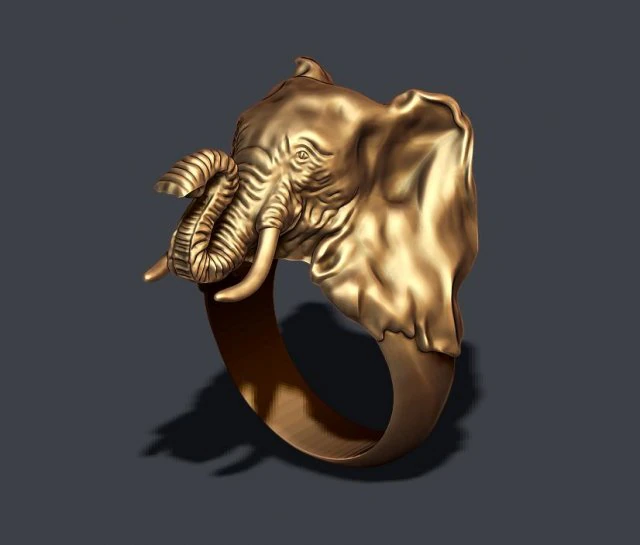 Elephant ring 3D Print Model .c4d .max .obj .3ds .fbx .stl .blend