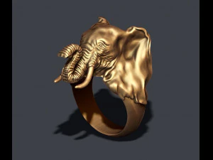 Bague éléphant Modèles 3D en vedette