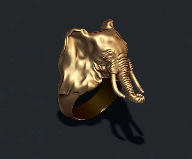 Elephant ring 3D Print Model .c4d .max .obj .3ds .fbx .stl .blend 