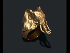 Bague éléphant Modèles 3D en vedette