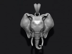 ゾウのペンダント 3Dプリントモデル