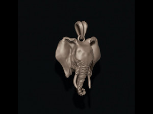 Elephant pendant 3Dプリントモデル