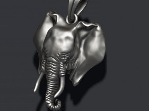 Elephant pendant 3Dプリントモデル