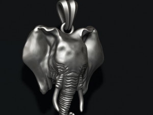 Elephant pendant 3Dプリントモデル