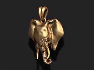 Elephant pendant 3Dプリントモデル