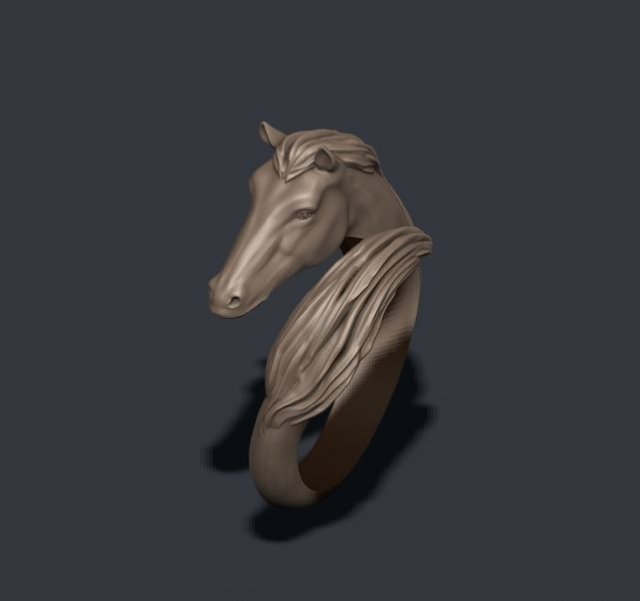 Horse ring 3D प्रिंट मॉडल .c4d .max .obj .3ds .fbx .stl .blend 