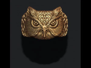 フクロウリング 3Dプリントモデル