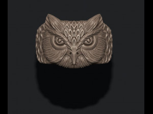 Owl ring 3D-printmodel