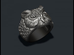 Owl ring 3D-printmodel