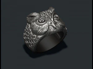 フクロウリング 3Dプリントモデル