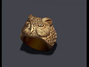 Owl ring 3D-printmodel