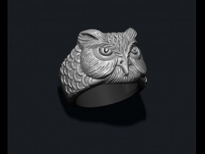 Owl ring 3D-printmodel