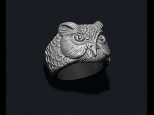 フクロウリング 3Dプリントモデル