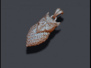 Owl pendant 3Dプリントモデル
