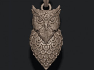 Owl pendant 3Dプリントモデル
