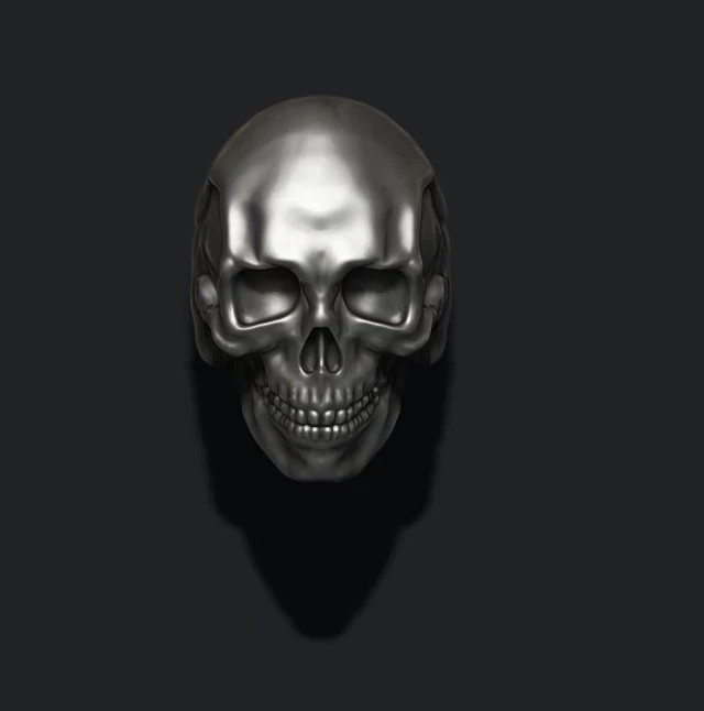 Totenkopfring 3D Druckmodell .c4d .max .obj .3ds .fbx .stl .blend 