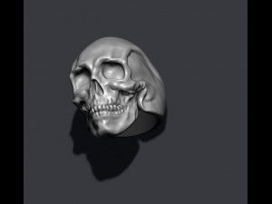 Skull ring 3Dプリントモデル