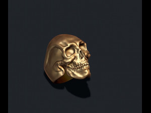 Skull ring 3Dプリントモデル