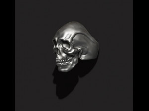 Skull ring 3Dプリントモデル
