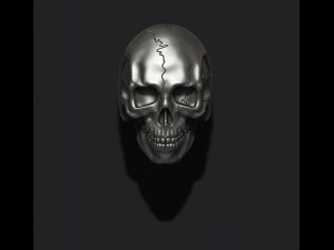 Skull ring with cracks Modèles 3D en vedette