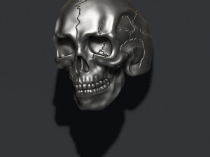 Skull ring with cracks Modèles 3D en vedette