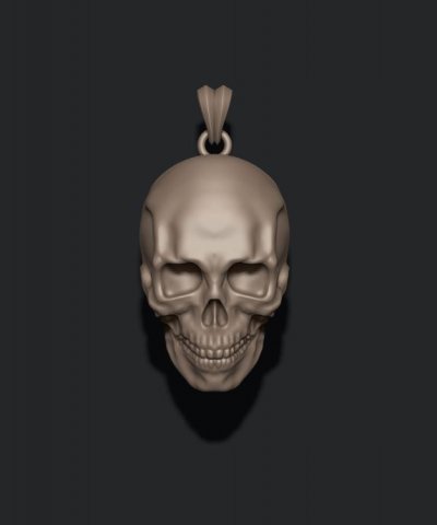 Skull pendant 3D 프린트 모델 .c4d .max .obj .3ds .fbx .stl .blend 