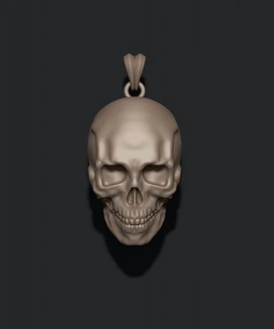 Skull pendant 3D Print Model .c4d .max .obj .3ds .fbx .stl .blend 