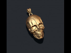 Skull pendant with cracks 3Dプリントモデル