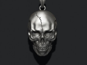 Skull pendant with cracks 3Dプリントモデル