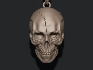 Skull pendant with cracks 3Dプリントモデル