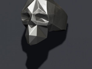 Skull ring low poly 3D Принт Модель