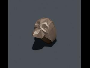 Skull ring low poly 3D-Druckmodell